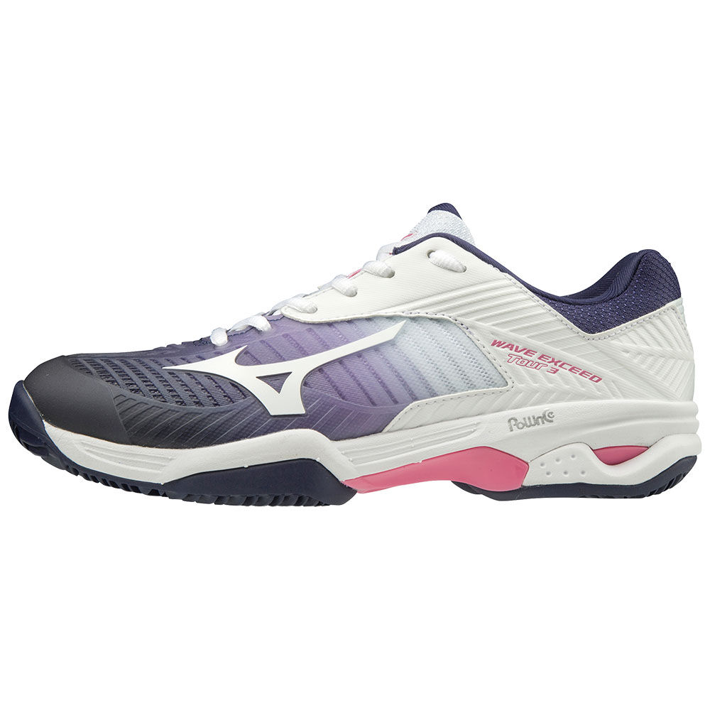 Mizuno WAVE EXCEED TOUR 3CC Női Teniszcipő Fehér/Lila/Rózsaszín OGP183429